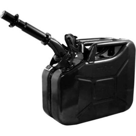 SWISS LINK/STORMTEC USA Wavian Jerry Can w/Spout & Spout Adapter, Black, 10 Liter/2.64 Gallon Capacity - 3024 3024